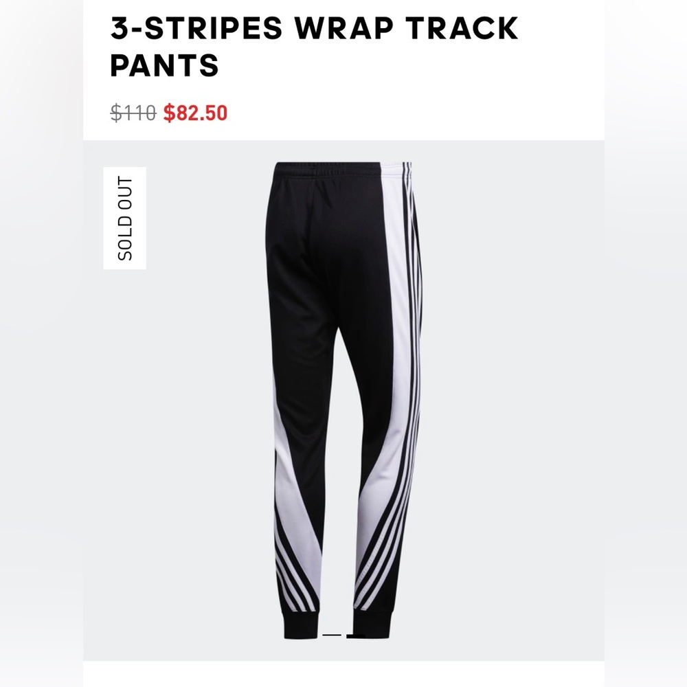 ISO adidas stripe wrap joggers